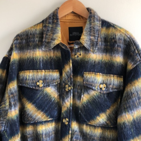 Urban Outfitters oversized plaid wool blend shacket - Picture 2 of 9